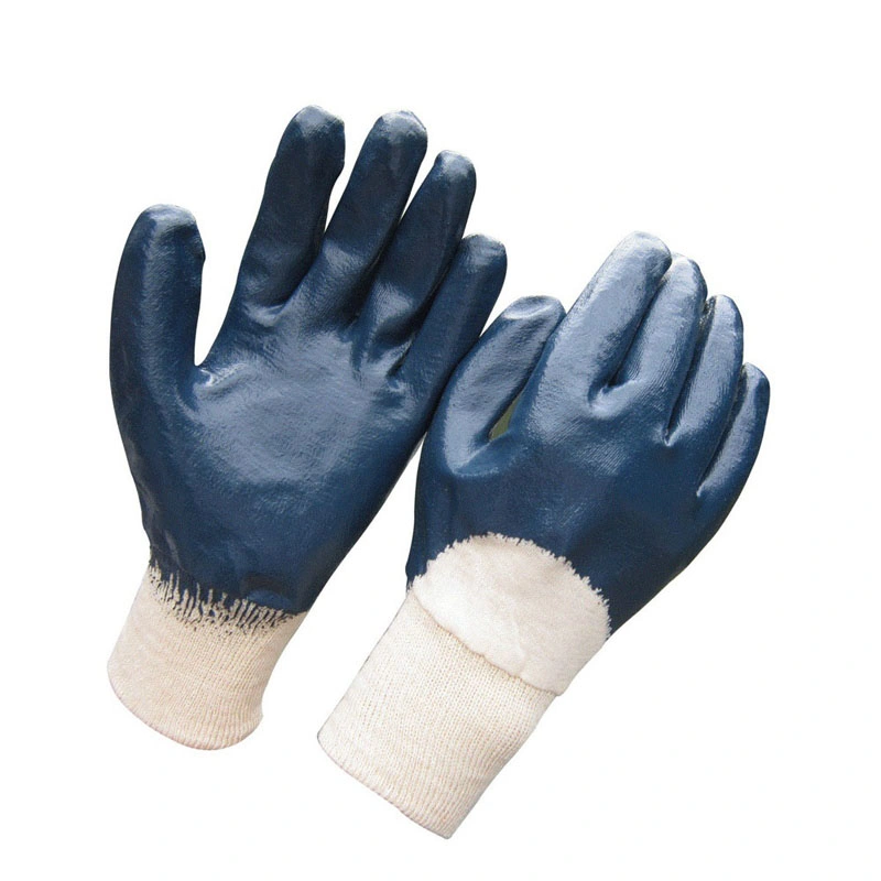 Yellow Nitrile Half Dipped Gardening Safety Working Glove