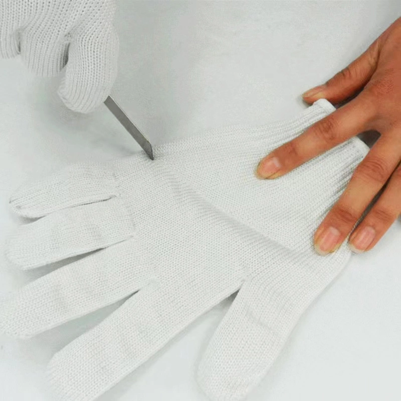 Anti-Slip New White Antiskid Anti-Cut Glove Cut Resistant Knitted Anti Cut Gloves Protect Hands